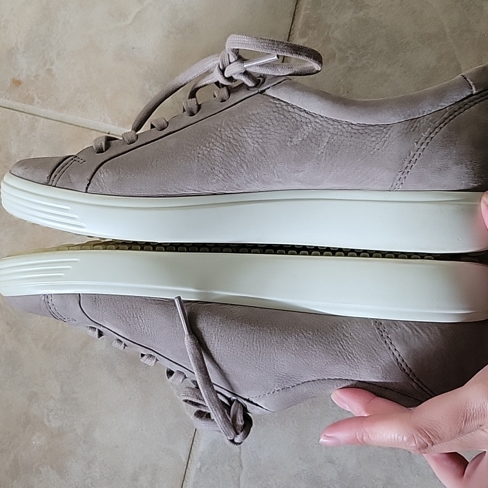 ECCO SOFT 7 SUEDE LEATHER SNEAKERS SIZE 8 - Picture 4 of 9